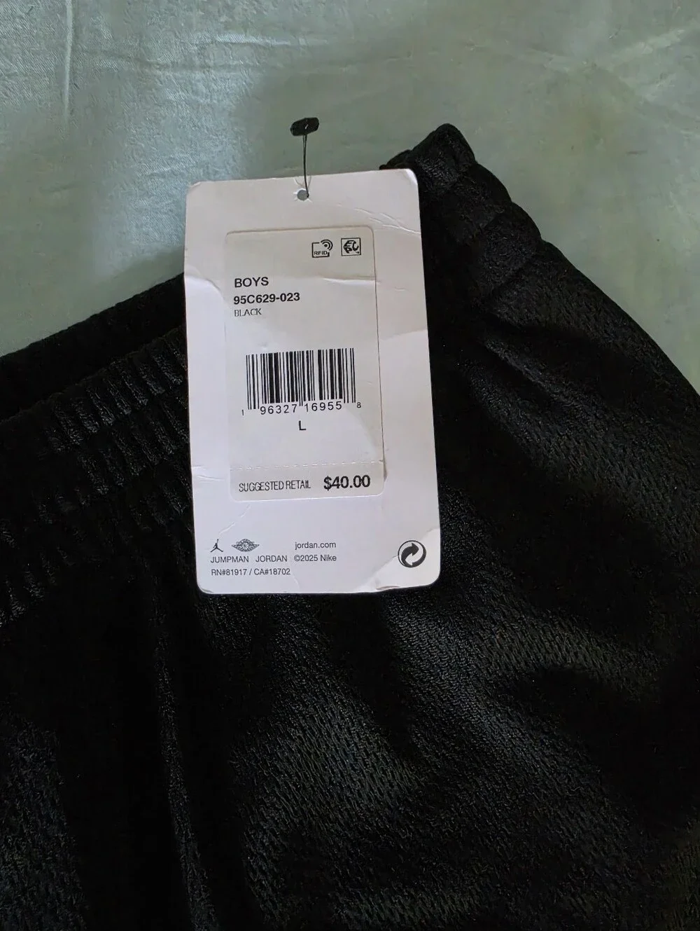 Jordan FIRE! NWT! Jumpman Core Taping Short in Black. Sz Lg. R2S!